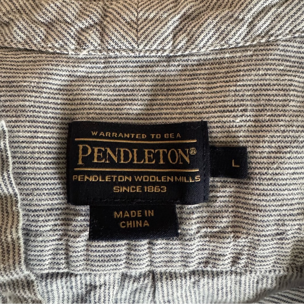 Pendleton Striped Sleeveless Button-Front Top Siz… - image 6